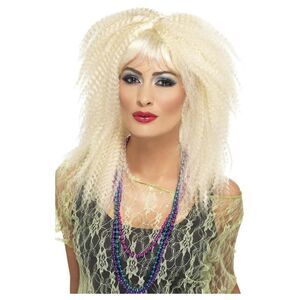 Smiffys Womens/Ladies 80s Trademark Crimped Wig / Blonde
